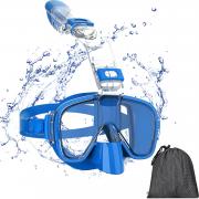 Bmtwe Snorkel Mask, Snorkeling Gear for Adults, Snorkel Set with Camera Mount, Foldable 180 Degree Panoramic View Snorkeling Mask Anti-Fog Anti-Leak, for Snorkeling Swimming Diving 